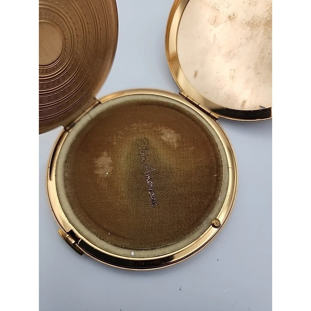 Vintage Elgin American Order Of Eastern Star Masonic 1950s Round Compact READ
